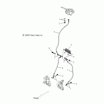 BRAKES, BRAKE LINE, FRONT - V16DA36 ALL OPTIONS (49VICBRAKELINE10CC)