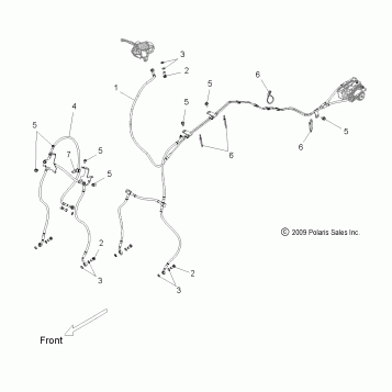 BRAKES, BRAKE LINES, FRONT W/ABS - V15SW36 ALL OPTIONS (49VICBRAKELINE10VN)