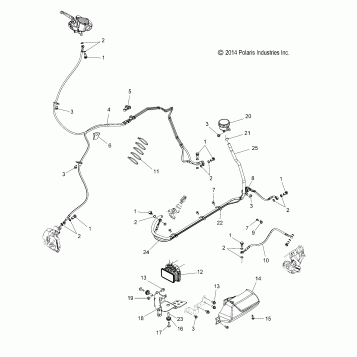 BRAKES, BRAKE LINES and RESERVOIR, ABS (INTL ONLY) - V15WW36 (49VICBRAKELINE15LWABS)