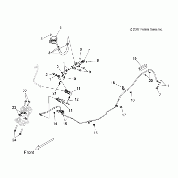 BRAKES, BRAKE LINES, REAR - V08SB36/SD36 ALL OPTIONS (49VICBRAKELINERR08VN)