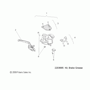 BRAKES, BRAKE LEVER and MASTER CYLINDER - V10XB36DAP/LKP/XC36DN ALL OPTIONS (49VICBRAKELVR09VEGAS)