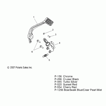 BRAKES, BRAKE PEDAL and REAR MASTER CYLINDER - V08BC26/XB26 ALL OPTIONS (49VICBRAKEPEDAL08JP)