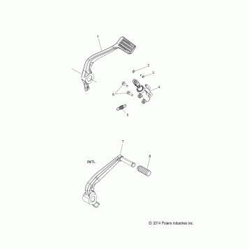 BRAKES, BRAKE PEDAL and REAR MASTER CYLINDER - V16LB36/LW36 ALL OPTIONS (49VICBRAKEPEDAL15LB)