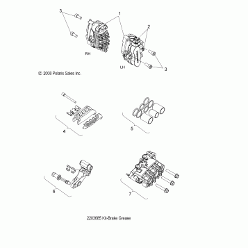 BRAKES, CALIPER, FRONT - V15SW36 ALL OPTIONS (49VICCALIPER09VN)
