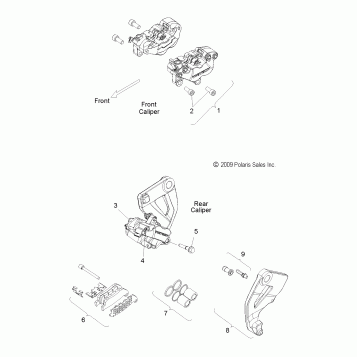 BRAKES, CALIPER, FRONT and REAR - V10DB36DA/EB36DA ALL OPTIONS (49VICCALIPER10CC)