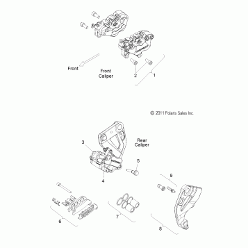 BRAKES, CALIPER, FRONT and REAR - V16DA36 ALL OPTIONS (49VICCALIPER12CC)