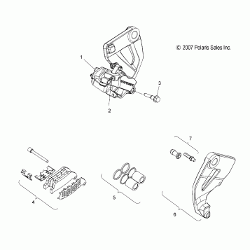 BRAKES, CALIPER, REAR - V08SB36/SD36 ALL OPTIONS (49VICCALIPERRR08VISION)