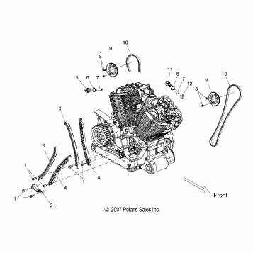ENGINE, CAMCHAIN - V08BC26/XB26 ALL OPTIONS (49VICCAMCHAIN08VEGAS)
