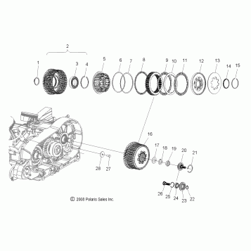 DRIVE TRAIN, CLUTCH - V08BC26/XB26 ALL OPTIONS (49VICCLUTCH09VEGAS)