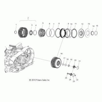DRIVE TRAIN, CLUTCH - V16DA36 ALL OPTIONS (49VICCLUTCH11VGS)