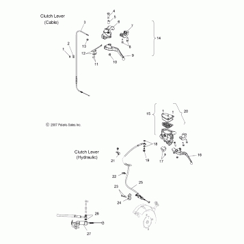 STEERING, CLUTCH LEVER - V08BC26/XB26 ALL OPTIONS (49VICCLUTCHLVR08VEGAS)