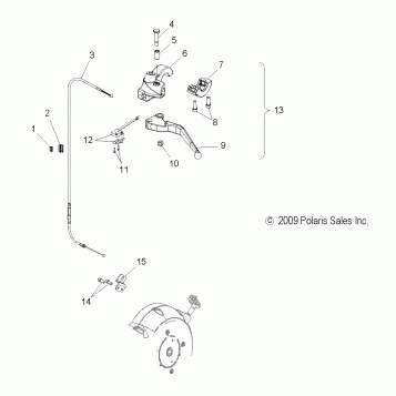STEERING, CLUTCH LEVER - V10XB36DAP/LKP/XC36DN ALL OPTIONS (49VICCLUTCHLVR10VGS)