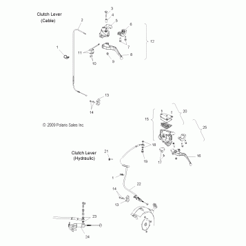 STEERING, CLUTCH LEVER - V10SD36/SC36/VB36 ALL OPTIONS (49VICCLUTCHLVR10VN)