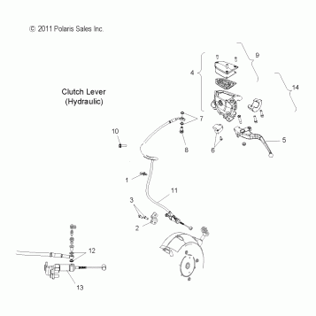 STEERING, CLUTCH LEVER - V12SW36/AW36 ALL OPTIONS (49VICCLUTCHLVR12VN)