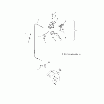 STEERING, CLUTCH LEVER - V16DA36 ALL OPTIONS (49VICCLUTCHLVR15CC8)