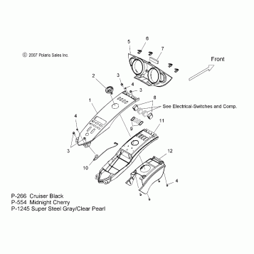 BODY, CONSOLE BRIDGE and BEZEL - V08SB36/SD36 ALL OPTIONS (49VICCONSOLE08VN)