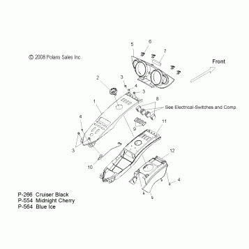 BODY, CONSOLE BRIDGE and BEZEL - V09SB36/SC36/SD36/SZ36 ALL OPTIONS (49VICCONSOLE09VN)