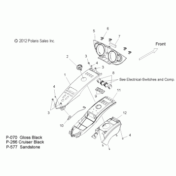 BODY, CONSOLE BRIDGE and BEZEL - V13SW36/AW36 ALL OPTIONS (49VICCONSOLE13VN)