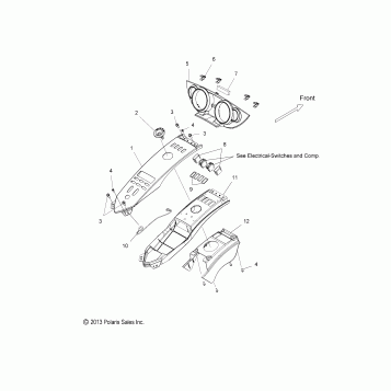 BODY, CONSOLE BRIDGE and BEZEL - V15SW36 ALL OPTIONS (49VICCONSOLE14VN)