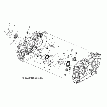 ENGINE, CRANKCASE BEARINGS - V08BC26/XB26 ALL OPTIONS (49VICCRANKCASEBRGS07VEGAS)