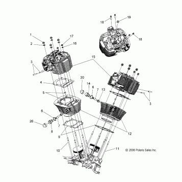 ENGINE, CYLINDER and HEAD - V07XB26/BC26 ALL OPTIONS (49VICCYLINDERHD07JACK)