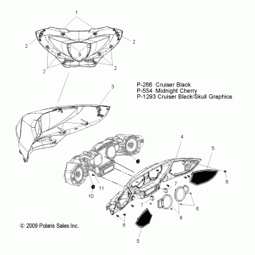 BODY, DASH - V10DB36DA/EB36DA ALL OPTIONS (49VICDASH10CC)