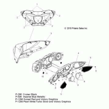 BODY, DASH - V11BB36/DB36/DC36/EB36 ALL OPTIONS (49VICDASH11CC)