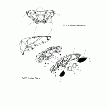 BODY, DASH AND FAIRING - V16DA36 ALL OPTIONS (49VICDASH15CC8)
