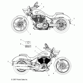 BODY, DECALS - V08BC26/XB26 ALL OPTIONS (49VICDECAL08JP)