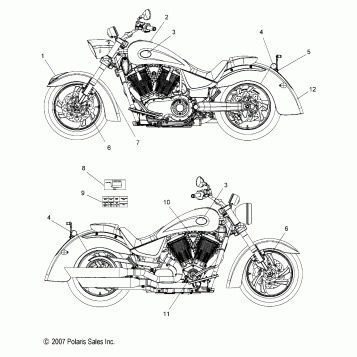 BODY, DECALS - V08CB26/CD26/PB26 ALL OPTIONS (49VICDECAL08KING)
