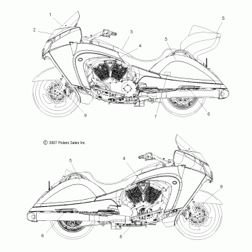 BODY, DECALS - V08SB36/SD36 ALL OPTIONS (49VICDECAL08VN)