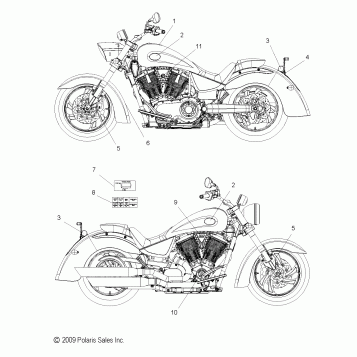 BODY, DECALS - V10CB26/PB26 ALL OPTIONS (49VICDECAL10KING)