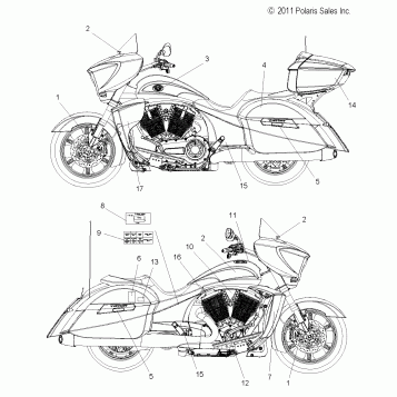 BODY, DECALS - V12TW36/DW36/KW36 ALL OPTIONS (49VICDECAL12CC)