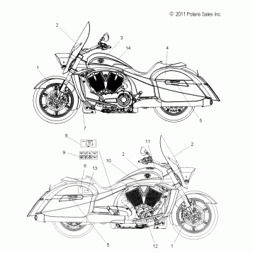 BODY, DECALS - V12BW36/EW36 ALL OPTIONS (49VICDECAL12CR)