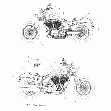 BODY, DECALS - V12HS36/HA36 ALL OPTIONS (49VICDECAL12HMR)