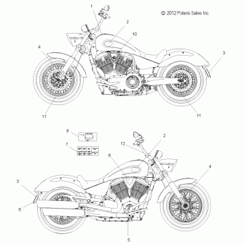 BODY, DECALS - V15WB36/WW36 ALL OPTIONS (49VICDECAL13HB)