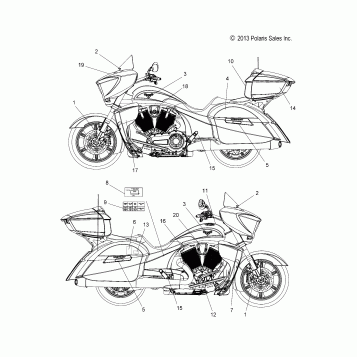 BODY, DECALS - V14DA/DB/DW/TW/ZW36 ALL OPTIONS (49VICDECAL14CCT15)