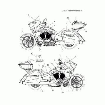 BODY, DECALS - V15CW/DB/DW/TW36 ALL OPTIONS (49VICDECAL15CC)