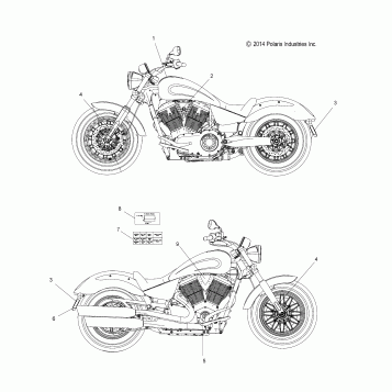 BODY, DECALS/EMBLEMS - V16LB36/LW36 ALL OPTIONS (49VICDECAL15LB)