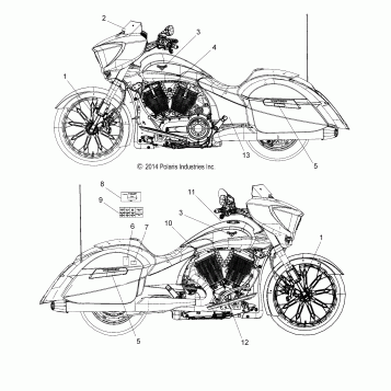 BODY, DECALS - V16YW36/UW36 ALL OPTIONS (49VICDECAL15MAG)