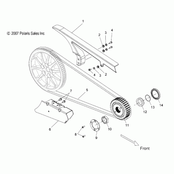 DRIVE TRAIN, DRIVE SPROCKET and BELT and GUARDS - V10AB26/LB26 ALL OPTIONS (49VICDRVBELT08VEGAS)