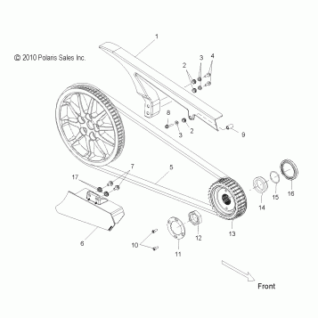 DRIVE TRAIN, DRIVE SPROCKET and BELT and GUARDS - V11HA36/HB36/HS36 ALL OPTIONS (49VICDRVBELT11HMR)