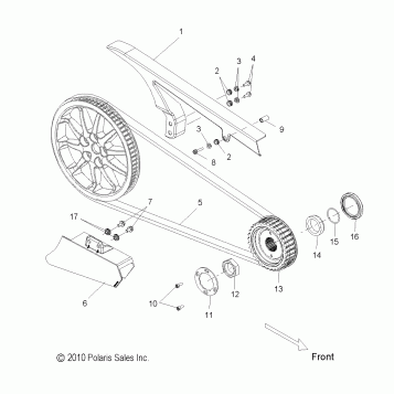 DRIVE TRAIN, DRIVE SPROCKET and BELT and GUARDS - V13XB36 ALL OPTIONS (49VICDRVBELT11JP)