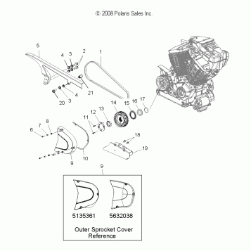 DRIVE TRAIN, DRIVE SPROCKET, FRONT - V07XB26/BC26 ALL OPTIONS (49VICDRVSPROCKET07JACK)