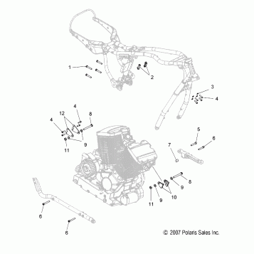 ENGINE, MOUNTING - V08BC26/XB26 ALL OPTIONS (49VICENGINEMTG08VEGAS)