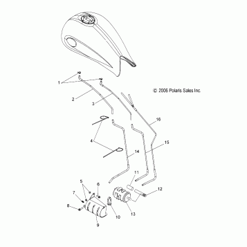 FUEL SYSTEM, EVAP SYSTEM - V07AB26/GB26 ALL OPTIONS (49VICEVAP07VEGAS)