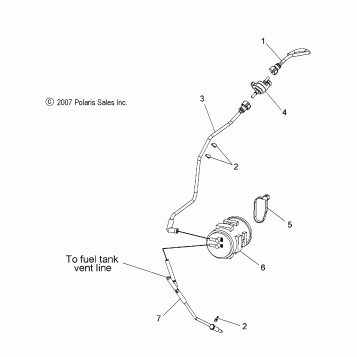FUEL SYSTEM, EVAP SYSTEM (CA) - V15SW36 (CALIF. ONLY) (49VICEVAP08VN)