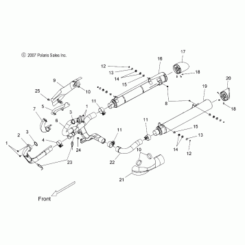 ENGINE, EXHAUST - V08SB36/SD36 ALL OPTIONS (49VICEXHAUST08VN)