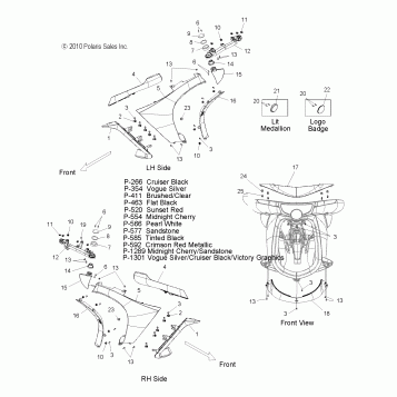 BODY, FAIRING - V11SW36/SA36/AW36 ALL OPTIONS (49VICFAIRING11VN)