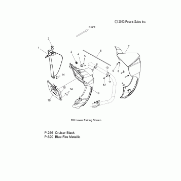BODY, FAIRING, LOWER - V14DA/DB/DW/TW/ZW36 ALL OPTIONS (49VICFAIRING14CCT15)